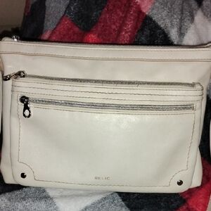 Relic Women's White/Cream Crossbody with Front Zip Pocket